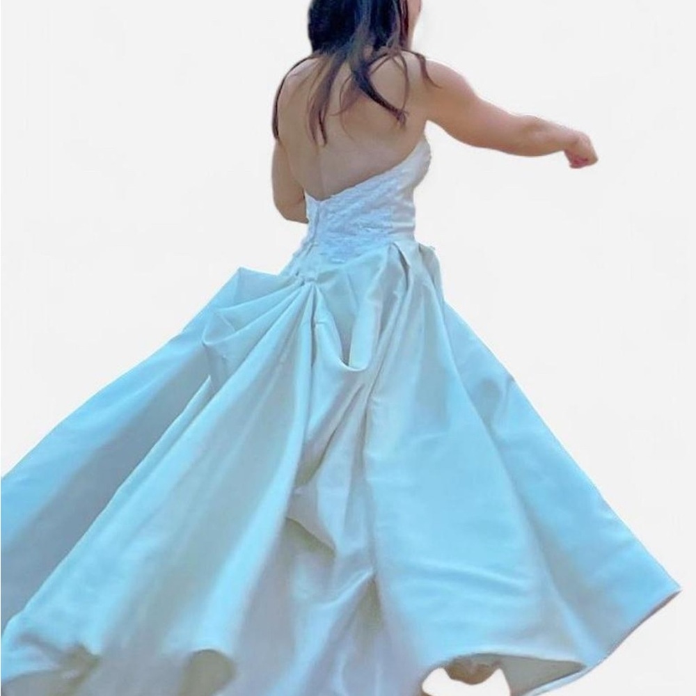 Source Unknown Strapless Cream Dress - image 2